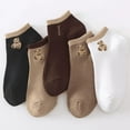 thumbnail image 2 of Socks women's short socks summer thin Japanese cute Joker student low-top boat Socks shallow bear socks, 2 of 6