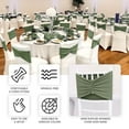 thumbnail image 4 of Efavormart 5 Pack Dusty Sage Green Wide Ruffled Spandex Chair Sash Band - 8"x13", 4 of 11