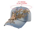 thumbnail image 3 of Vintage Washed Denim Baseball Cap Adjustable Casual Dad Hat, 3 of 6