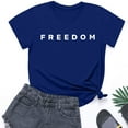 thumbnail image 4 of Freedom Printed Casual T-Shirt for Man Women, Blue, XXXL, 4 of 5