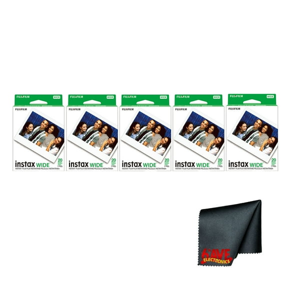 Fujifilm instax Wide Instant Film (100 Exposures)   Microfiber Cleaning Cloth
