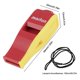 thumbnail image 3 of 5uds. Silbato deportivo de plástico con cordón, cubierta para la boca, silbato de emergencia () rojo amarillo, 3 of 3