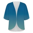thumbnail image 4 of BODOAO Kimono Cardigans for Women Women's Chiffon Short Sleeve Open Front Cardigan Lightweight & Breathable Summer Cover Up for Casual & Wear Blue 5Xl, 4 of 7
