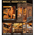 thumbnail image 6 of Book Nook Kit, DIY Miniature Magic Series 3D Wooden Puzzles with LED Lights for Adults and Teens, Gifts for Family, Friends(Magic Wand Shop), 6 of 6