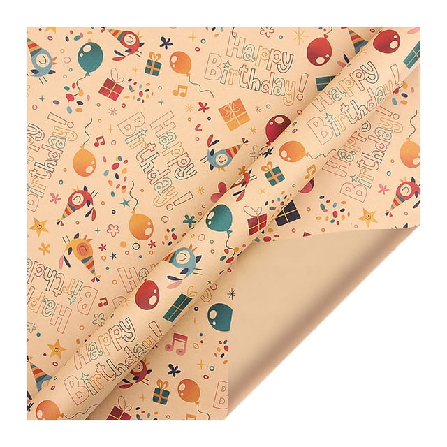 1PCs ( 70cmX50cm, 4.11 Square Feet)Single-sided Christmas Wrapping Paper, Classic Santa Claus And Other Patterns
