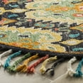 thumbnail image 2 of SAFAVIEH Blossom Signe Southwestern Wool Fringed Area Rug, Charcoal/Gold, 4' x 6', 2 of 5
