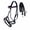 Black/Beaded, variant on Horse Western Black Leather Beaded Bitless Padded Sidepull Bridle Reins 77RS17BK