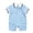 Blue, variant on Newborn Baby Boy Collared Onesie Polo Shirt Bodysuit Pique Solid Color Short Sleeve Romper Clothes (Pink, 9-12 Months)