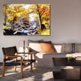 thumbnail image 6 of Painting Of A Stream In A Forest With Trees And Leaves Canvas Poster Bedroom Decor Sports Landscape Office Room Decor Gift,Frame-style,12x18inch(30x45cm), 6 of 8