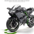 thumbnail image 4 of 1:9 Scale Kawasaki H2R Alloy Motorcycle Model Diecast Off-Road Autocycle Toys Carrying Lights, 4 of 5