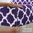 thumbnail image 4 of 100%Viscose Derived from Bamboo Sheets Twin XL, 16" Deep Pocket, Silky Soft, Cooling, Purple Printed, 4 of 9