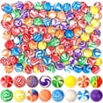 thumbnail image 1 of 100 Pack Colorful Small Bouncy Balls, 32mm Assorted Rubber Bounce Ball, Bulk Mixed Pattern High Bouncing Balls, Party Favors for Kids, Birthday Gift, School Prizes(1.25 in), 1 of 7