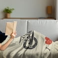 thumbnail image 3 of Manly Soft Flannel Fleece Throw Blanket, Vintage Grunge Flat Looking Motorcycle and I Love My Bike Text Silhouette, Cozy Plush for Indoor and Outdoor Use, 50" x 60", Charcoal Grey Khaki, by Ambesonne, 3 of 5