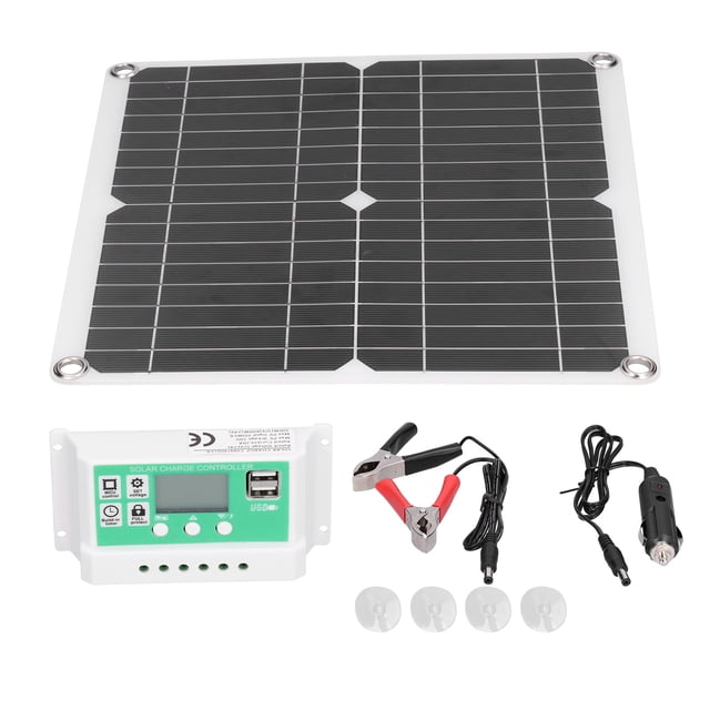 Solar Panel Charger,40W 18V Monocrystalline Silicon Solar Power Supplies Solar Charge Controller Streamlined Design