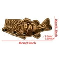 thumbnail image 3 of VBVC Wooden Wall Mounted Mouth Bass Fishing Rod Storage Rack Father'S Day Gift 15Inch, 3 of 5
