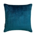thumbnail image 2 of Navy Blue Decorative Throw Pillow Covers 16"x16" | Modern Velvet Cushion Cover Striped | Ribbed Corduroy Velvet Pillowcases for Couch, Sofa Bedroom & Living Room, Modern Home Décor - Navy Blue Lines, 2 of 12