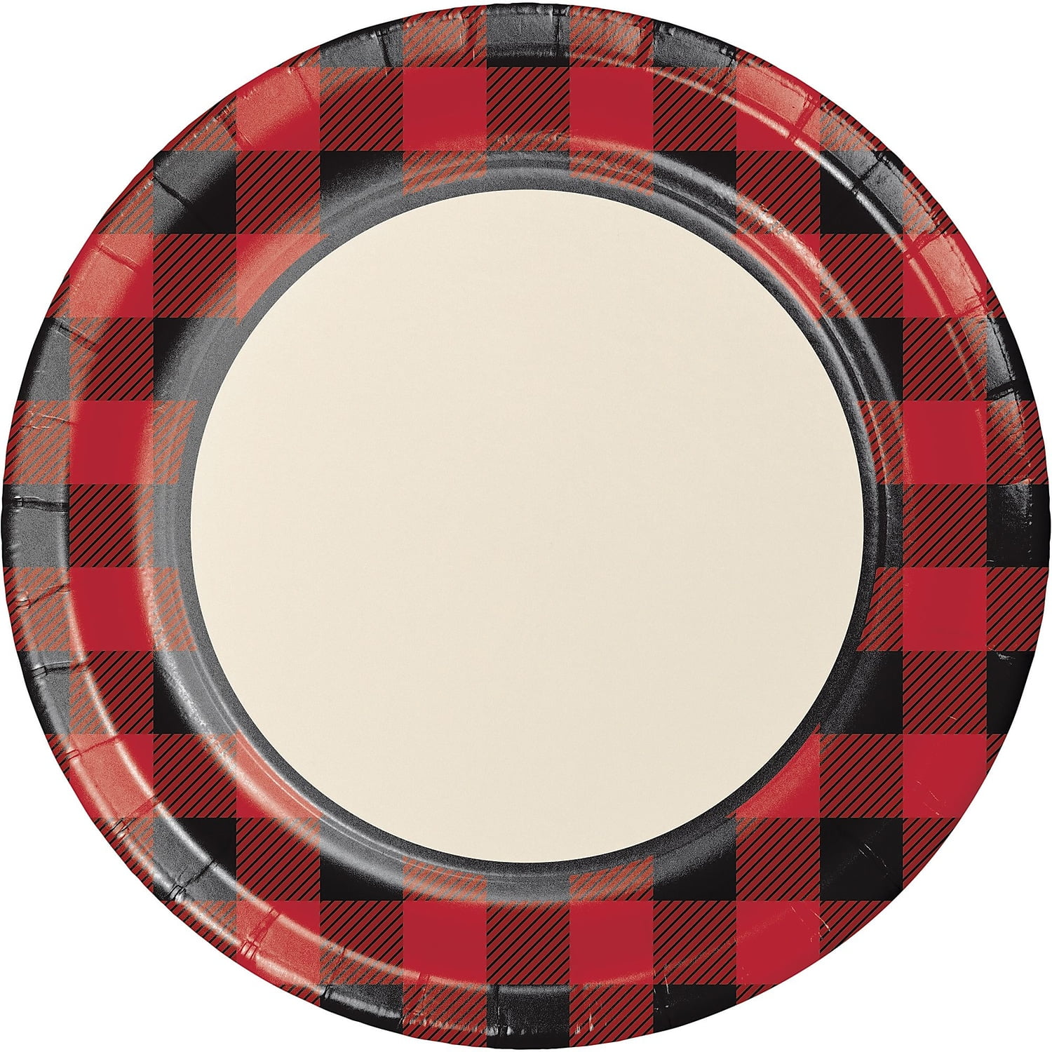 Dinner Size Red Buffalo Plaid Iconikal Disposable Paper Party Napkins 75-Count 
