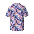 thumbnail image 6 of Lsque graffiti style Skull flower print Men's Cuban Collar Short Sleeve Shirt Summer Beachwear Casual Button Down Fashionable Vacation Leisure Shirt-X-Large, 6 of 7