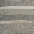 thumbnail image 4 of LR Home Wayne Gray/Tan Striped Wool and Faux Fur Blend Pillow Cover, 4 of 9