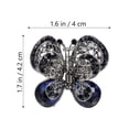 thumbnail image 2 of Miangastore Elegant Claw Clip Blue Metal Small 2Pcs 1.7In, 2 of 9
