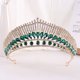 thumbnail image 1 of Nvzi Tiara de boda para novia, diadema de princesa, corona de novia, joyería para el cabello con diamantes de imitación de cristal,graduación, boda, fiesta de disfraces (verde), 1 of 4