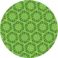 thumbnail image 1 of Ahgly Company Indoor Square Patterned Bright Green Area Rugs, 3' Square, 1 of 6
