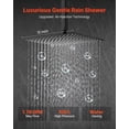 thumbnail image 2 of Complete Rainfall Shower System with 12-Inch Square Ceiling Rain Head & Handheld Spray, 2 of 6