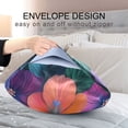 thumbnail image 4 of Yayeee Pillowcase King Size Set of 2 Satin Wrinkle Resistant Pillow Case, Large Purple Flowers, 4 of 7