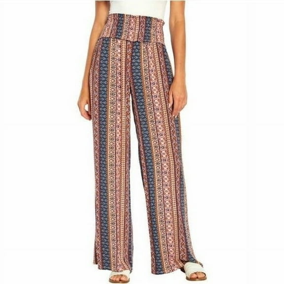 Three Dots Ladies' Printed Pants (Ornamental Strip, XX-Large)
