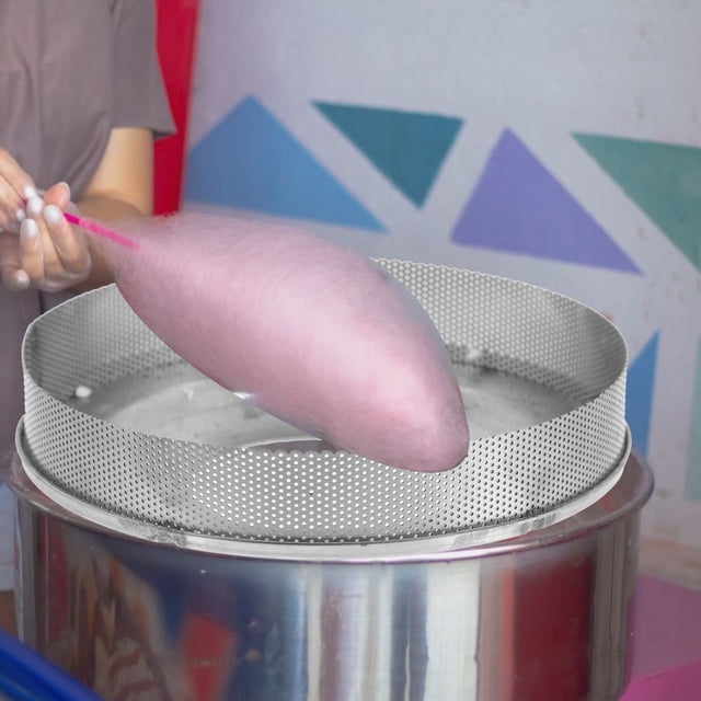 OULII 1Set Cotton Candy Machine Cover in Stainless Steel with Mesh Design for Candy Making Efficiency