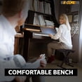 thumbnail image 6 of Keyboard Bench Pair X Style Piano Stool Thick Padded 12 to 18.5 inch Adjustable Keyboards Chair Brown, 6 of 7