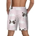 thumbnail image 2 of Lsque Mens Swim Trunks Cute Panda Pattern - Bathing Suit Compression Liner - Beach Swim Shorts Swimwear - (S-3XL) - Stretch Quick Dry -Small, 2 of 9