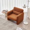thumbnail image 2 of MAYEERTY Modern Lamb Fabric Armchair Solid Wood Frame Toss Pillow Included, 2 of 8