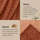 thumbnail image 4 of Manta Bedsure Gentlesoft Sherpa Fleece Talla Twin Naranja, 4 of 7