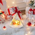 thumbnail image 5 of Clearance Under $4 LED Triangular Flameless Candle Light – 5.1 Inch Battery-Operated Windproof Christmas Lantern for Mantel, Tabletop, Window & Holiday Decor, Style B, 5 of 5