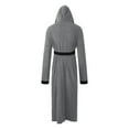 thumbnail image 5 of Caqnni Mens Robe with Hood Classic Terry Cloth Bathrobe for Men Soft Knee Length Bathrobes for Spa and House Bathrobe Home Wear (A032-Dark Gray,S), 5 of 5