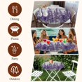 thumbnail image 6 of Purple Flowers Round Tablecloth 55-60 Inch Round Fitted Table Cloth with Elastic Edge, Rustic Pastoral Botanical Floral Plants Waterproof Table Cover Protector for Outdoor Picnic Party Dining, 6 of 6