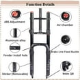 thumbnail image 3 of BUCKLOS 20 inch 4.0 Fat Tire E-Bike Air Suspension Fork, 180mm Travel Spacing Hub 135mm Straight Tube MTB Manual Lockout 9mm QR Mountain Bike Double Shoulder Electric Bicycle Front Forks Snow Beach, 3 of 8