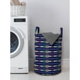 thumbnail image 3 of Abstract Laundry Bag, Colorful Composition with Grunge Doodle Style Lines and Horizontal Stripes Pattern, Basket with Handles Drawstring Closure for Laundromats, 13" x 19", Multicolor, by Ambesonne, 3 of 4