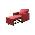 thumbnail image 2 of DOMETOUR Futon Chair Bed Convertible Sleeper Sofa, 3-in-1 Pull Out Sleeper Chair Beds Sofa Bed, Armchair Bed Sleeper for Living Room, Office, Apartment (Red Lint), 2 of 5