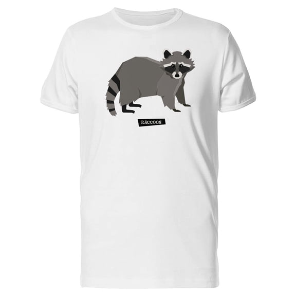 Beautiful Raccoon Graphic Tee Men's -Image by Shutterstock