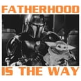 thumbnail image 2 of Men's Star Wars: The Mandalorian Fatherhood is the Way Grogu and Din Djarin  Graphic Tee White Medium, 2 of 5