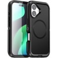 thumbnail image 1 of XUCP-Compatible avec iPhone 16 Plus Étui Compatible avec Magsafe, Magnétique Robuste Mag Sûr 3 Couches Étui de Protection, Noir, 1 of 4