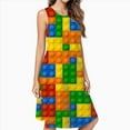 thumbnail image 2 of Building Blocks Construction Brick Dress Loose Women'S Dress Beach Dresses With Pockets Dresses For Womens, 2 of 4