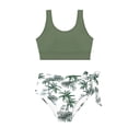thumbnail image 2 of Tiijoy Girls' 2 Piece Swimsuits Tropical Print Bathing Suit Beachwear Swimwear, Sizes 7-18, 2 of 4