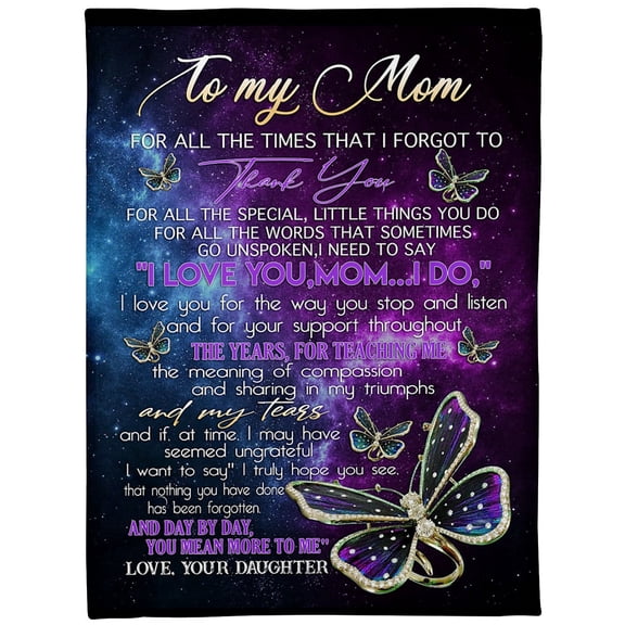 To My Mom Your Support Throughout The Years Fleece Blanket Family, Birthday, Mother, For Her,, 30x40in Fleece Blanket