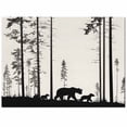 thumbnail image 2 of Area Rugs 5x8 Ft Abstract Animal Bear Family Forest Trees Silhouette Non-Slip Washable Rug Indoor Rug Floor Mats Non Shedding Carpet for Living Room Bedroom Dining Room Home Decor, 2 of 8