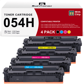 INKFUN 067 Toner Cartridge 4 Pack, Black Cyan Magenta Yellow, for