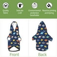 thumbnail image 6 of Fotbe Planets And Stars Print Small Dog Sweater Hoodies Pet Grey Hooded Soft Fleece Sweatshirts with Pocket Fall Winter Puppy Cat Sweaters Warm Clothes-Medium, 6 of 7