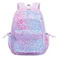 thumbnail image 7 of Soda Candy Mesh Backpack Heavy Duty See Through School Backpacks Transparent Bookbag Semi-Transparent Net Book Bags for Swimming, Beach, Sports, Work, Travel, Purple Leopard, 7 of 7